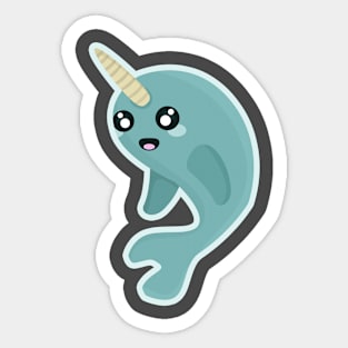 Kawaii Narwhal Sticker